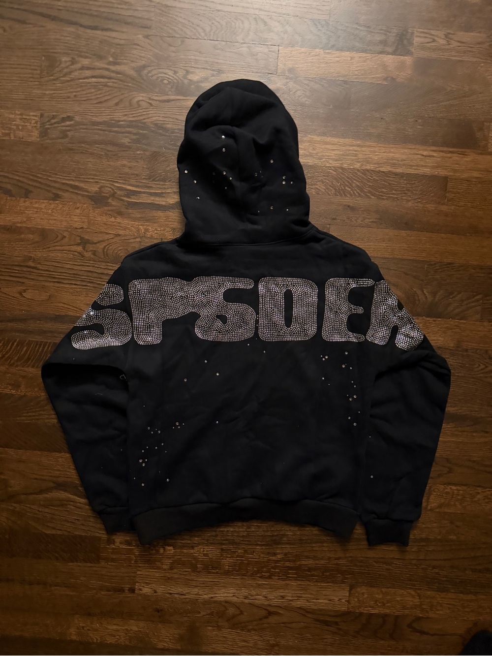 Rhinestone Sp5der Hoodie Size Small